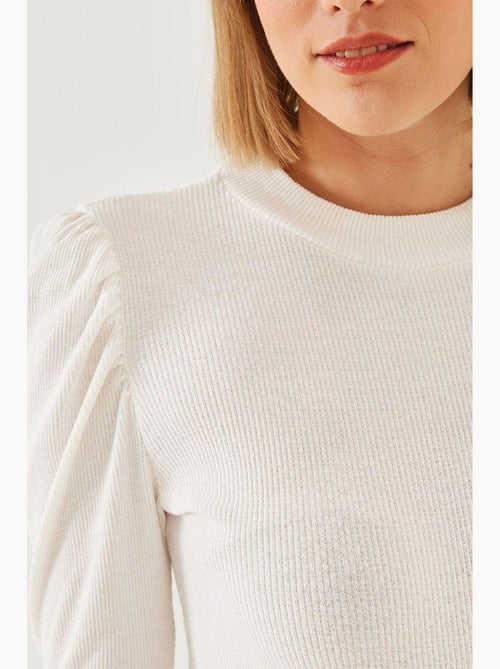 T-shirt lange mouwen basic drapering lucci - Kiabi T-shirt lange mouwen basic drapering lucci - Kiabi