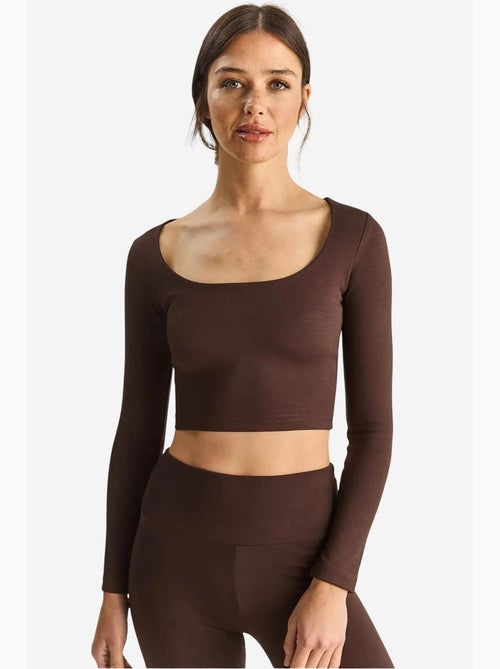 T-shirt lange mouwen basic kort lucci - Kiabi T-shirt lange mouwen basic kort lucci - Kiabi