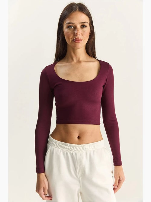 T-shirt lange mouwen basic kort lucci - Kiabi T-shirt lange mouwen basic kort lucci - Kiabi