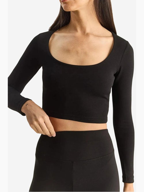 T-shirt lange mouwen basic kort lucci - Kiabi T-shirt lange mouwen basic kort lucci - Kiabi