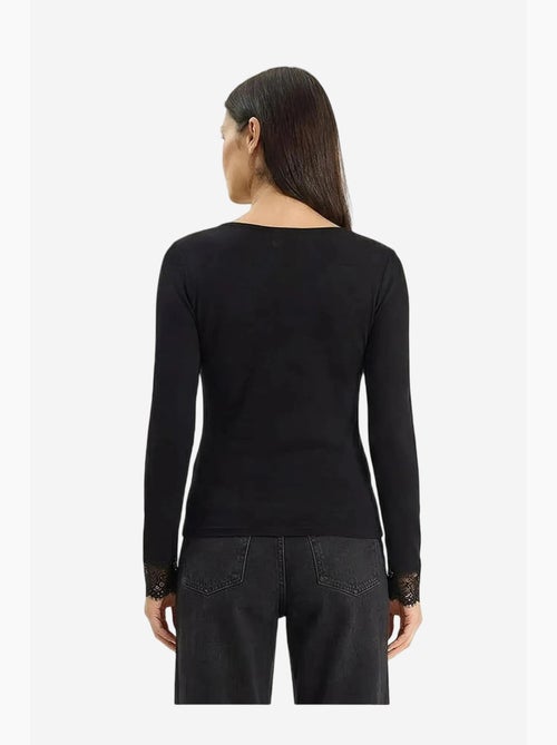 T-shirt lange mouwen v-hals kant lucci - Kiabi T-shirt lange mouwen v-hals kant lucci - Kiabi