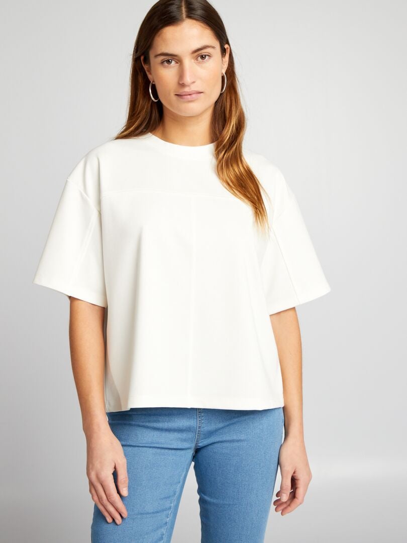 T-shirt large Blanc - Kiabi