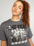 T-shirt large cropped 'One piece' Gris - Kiabi