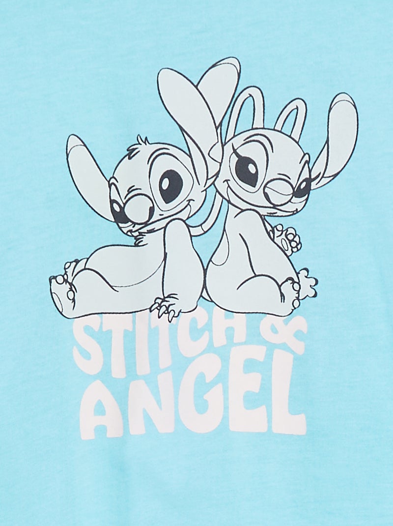T-shirt large 'Stitch' Bleu - Kiabi