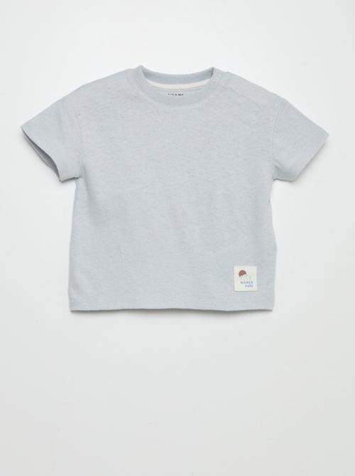 T-shirt léger en lin mélangé - Kiabi
