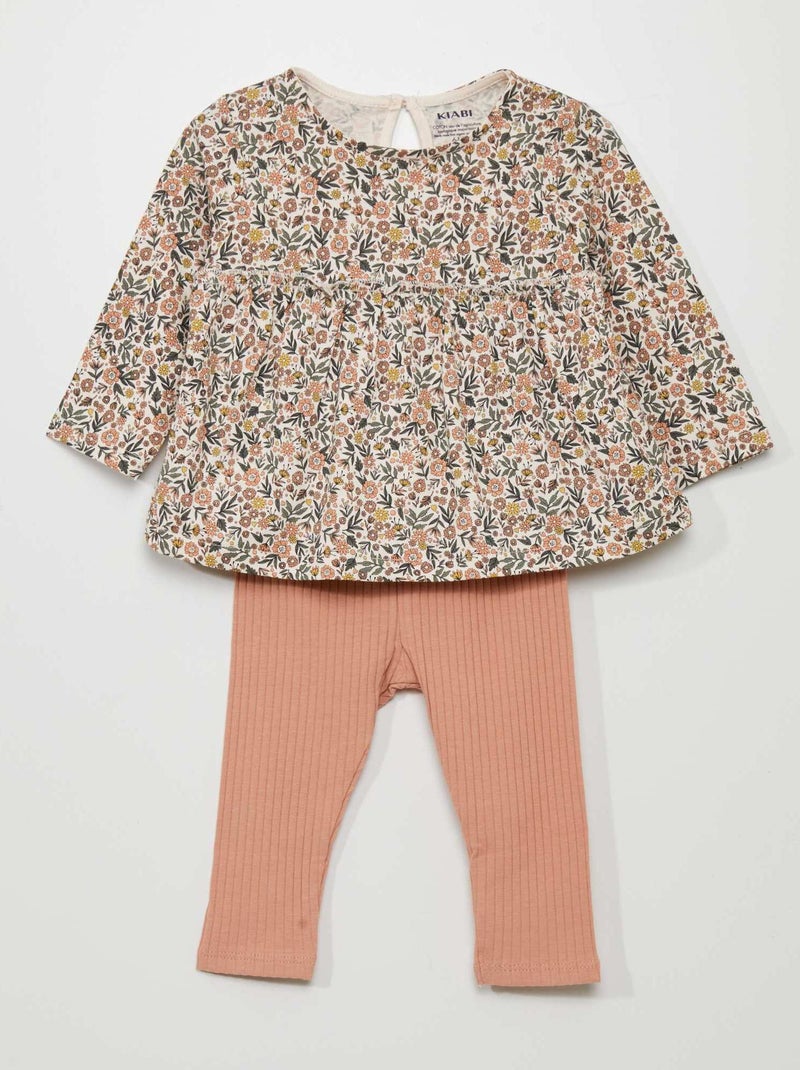 T-shirt + legging - 2-delig BIEGE - Kiabi