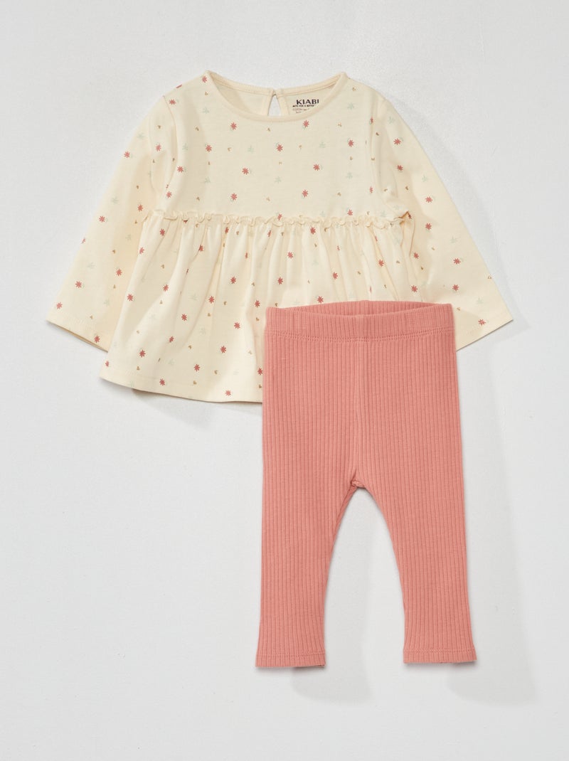 T-shirt + legging - 2-delig WIT - Kiabi