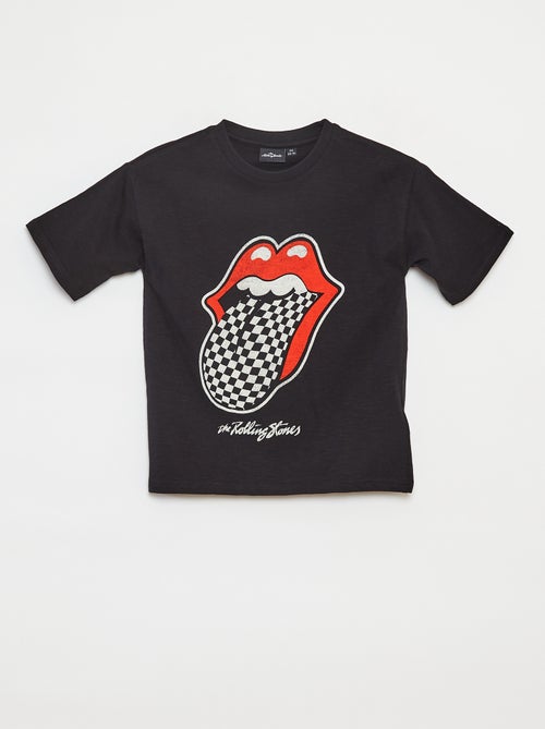 T-shirt loose à manches courtes 'Rolling Stones' - Kiabi