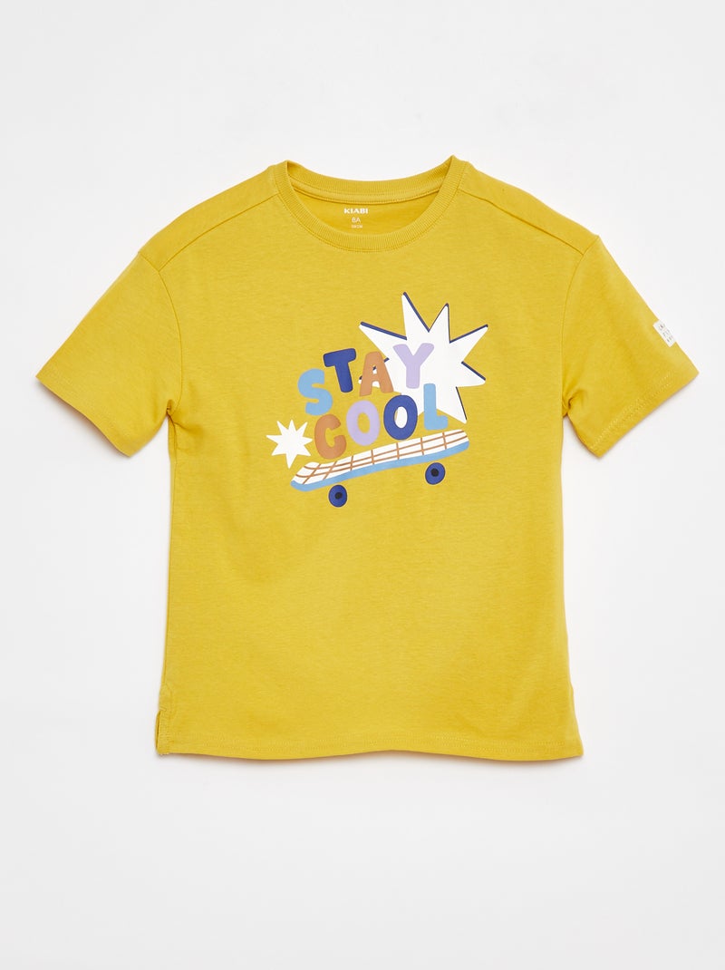 T-shirt loose avec animation - Grafik Edition Jaune - Kiabi