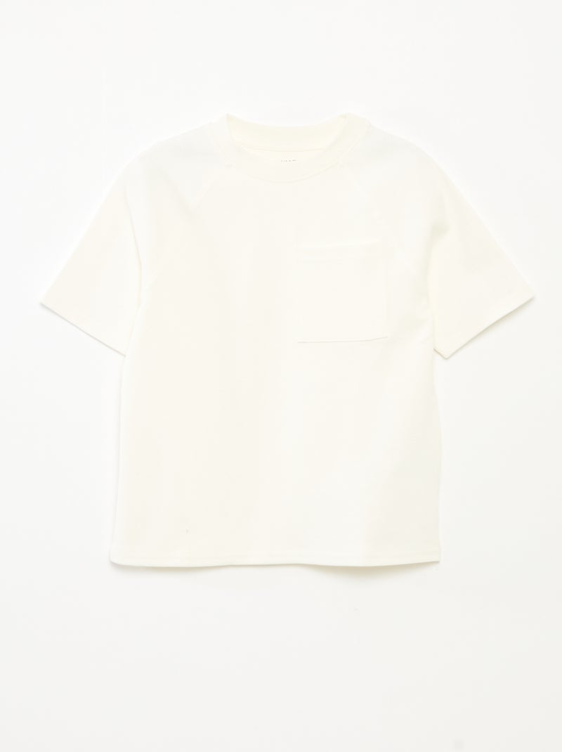 T-shirt loose en coton Blanc - Kiabi