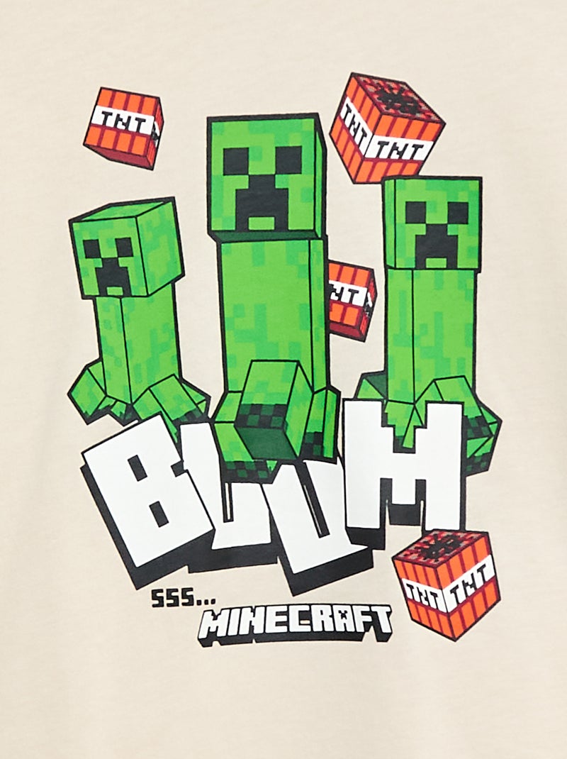 T-shirt loose fit 'Minecraft' Gris - Kiabi
