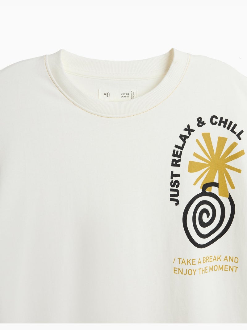 T-shirt loose fit, MO Fashion Blanc - Kiabi