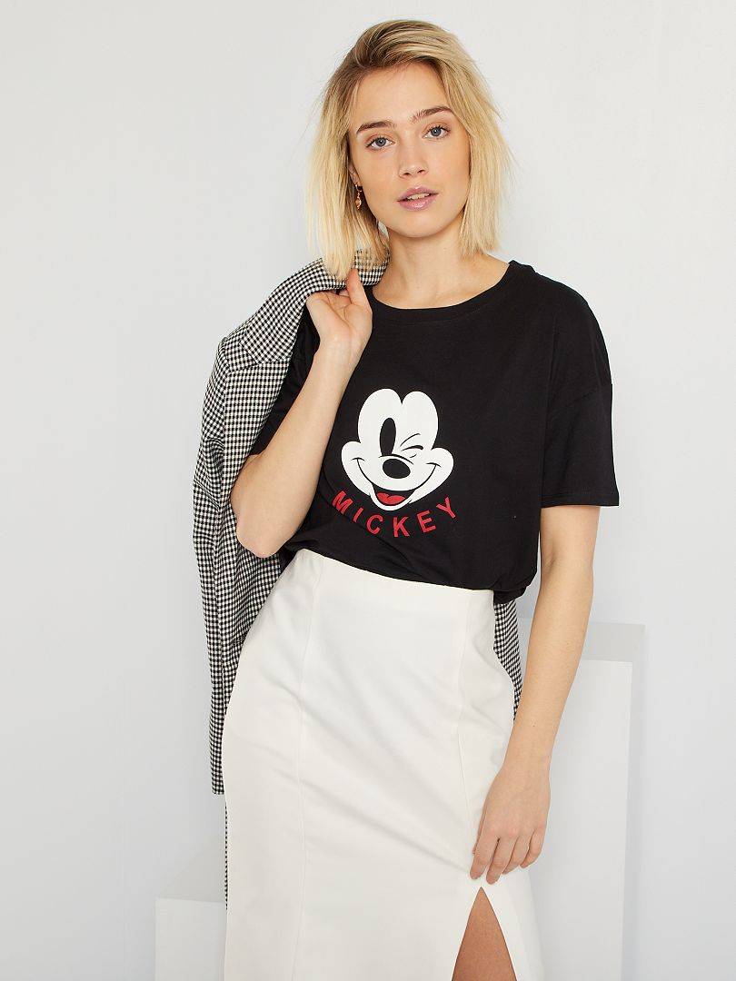 T-shirt loose 'Mickey' noir mickey - Kiabi