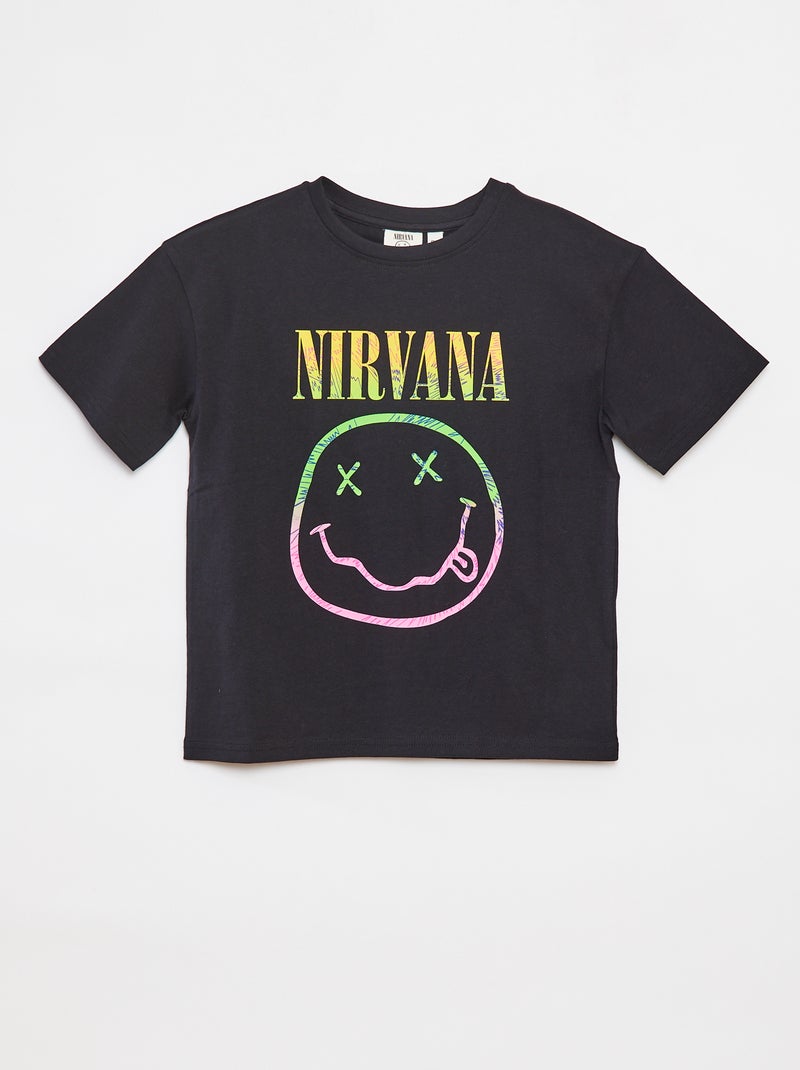 T-shirt loose 'Nirvana' NOIR - Kiabi