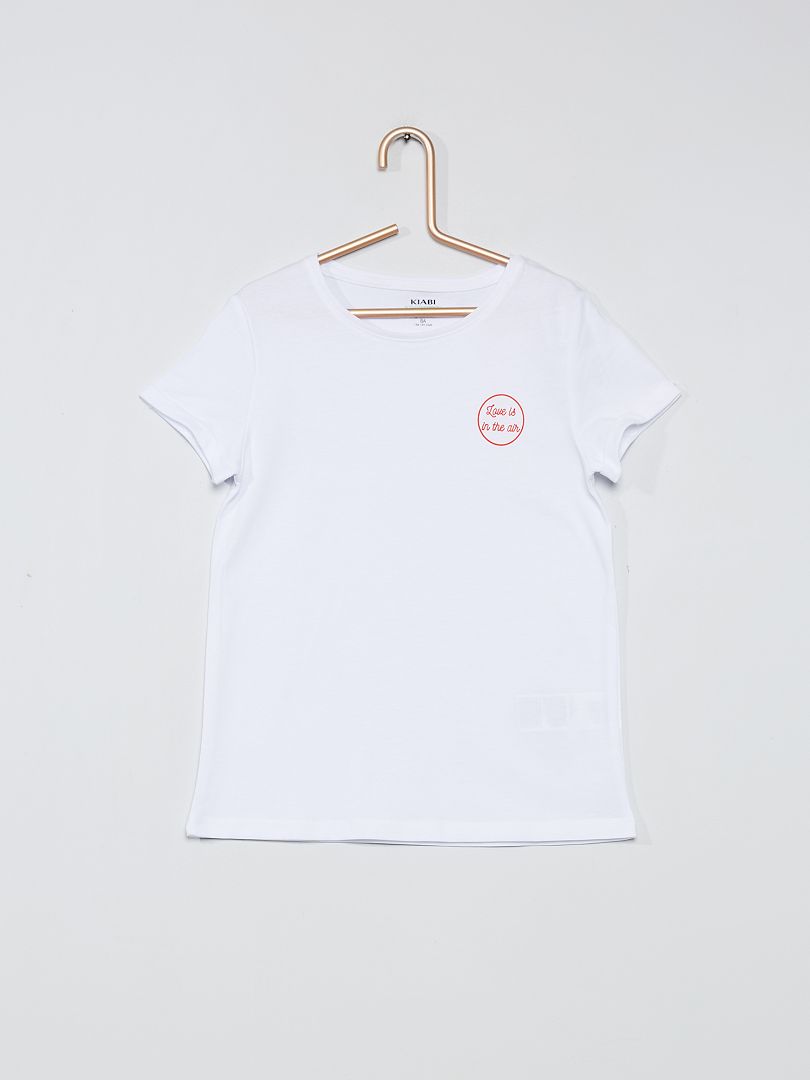 T-shirt 'love' WIT - Kiabi