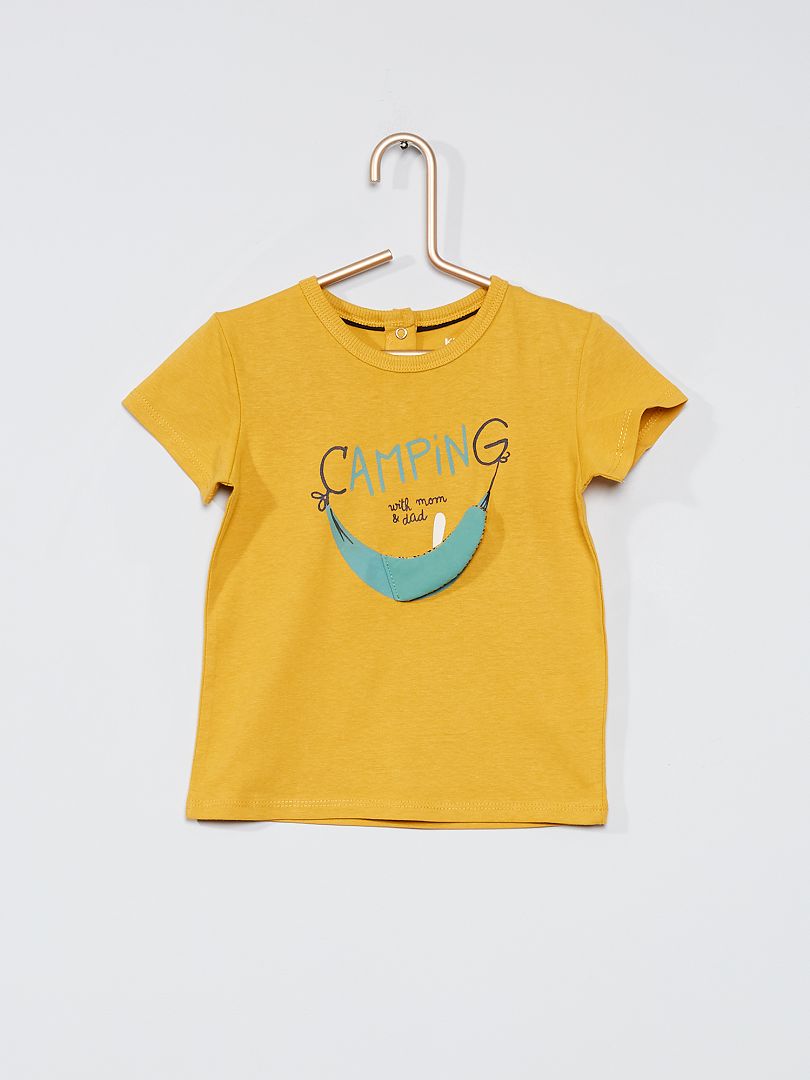 T-shirt ludique jaune - Kiabi