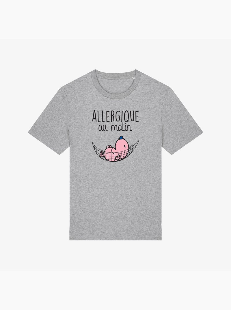 T-shirt Man - ALLERGIQUE AU MATIN Gemêleerd grijs - Kiabi