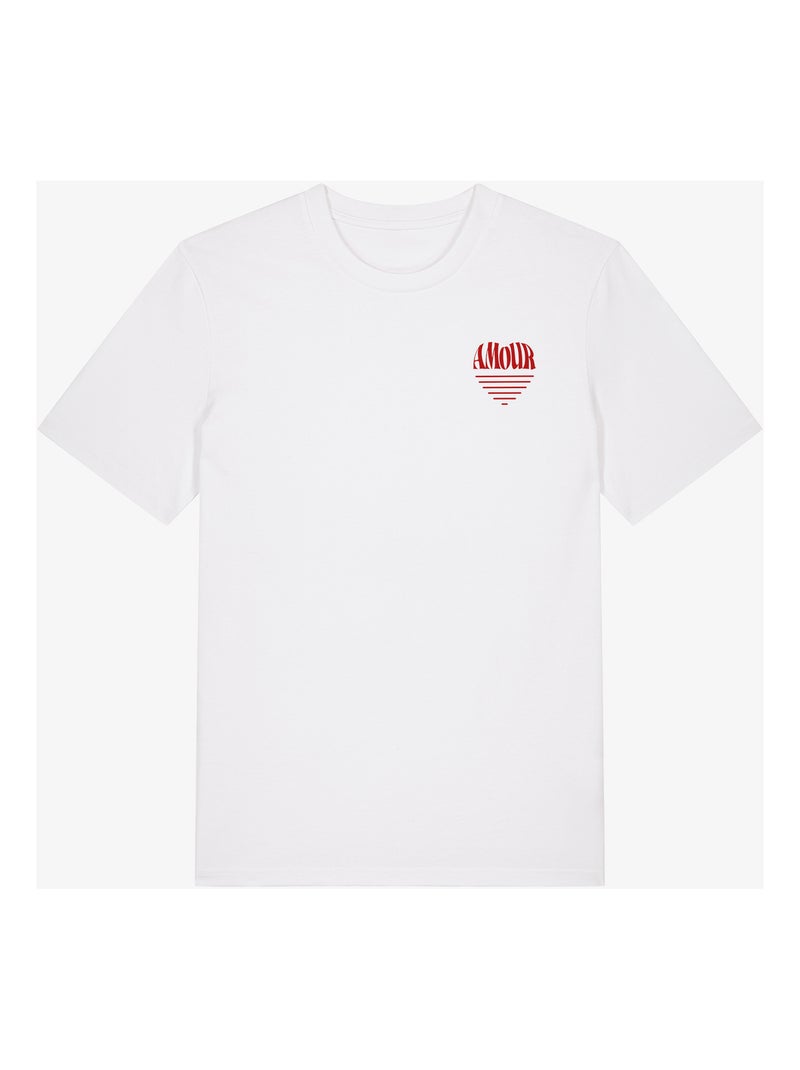 T-shirt Man - AMOUR COEUR 2 Wit - Kiabi