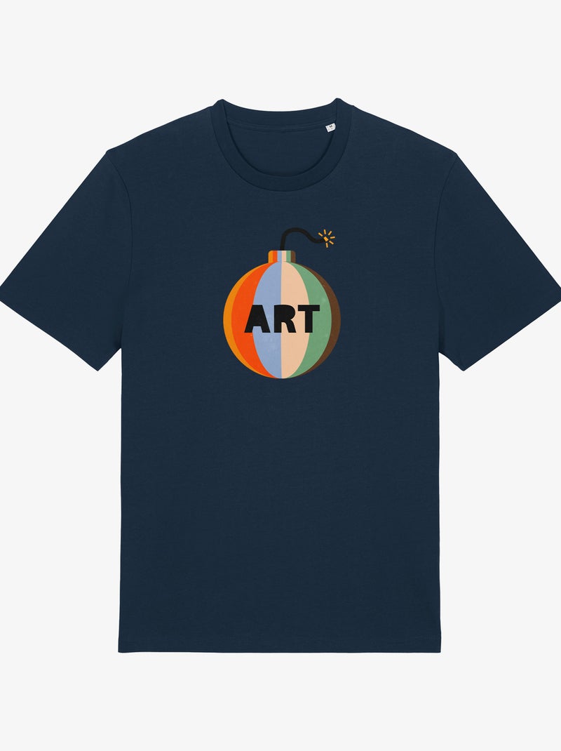 T-shirt Man - ART BOMB Marineblauw - Kiabi
