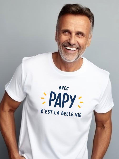 T-shirt Man - AVEC PAPY C'EST LA BELLE VIE - Kiabi T-shirt Man - AVEC PAPY C'EST LA BELLE VIE - Kiabi