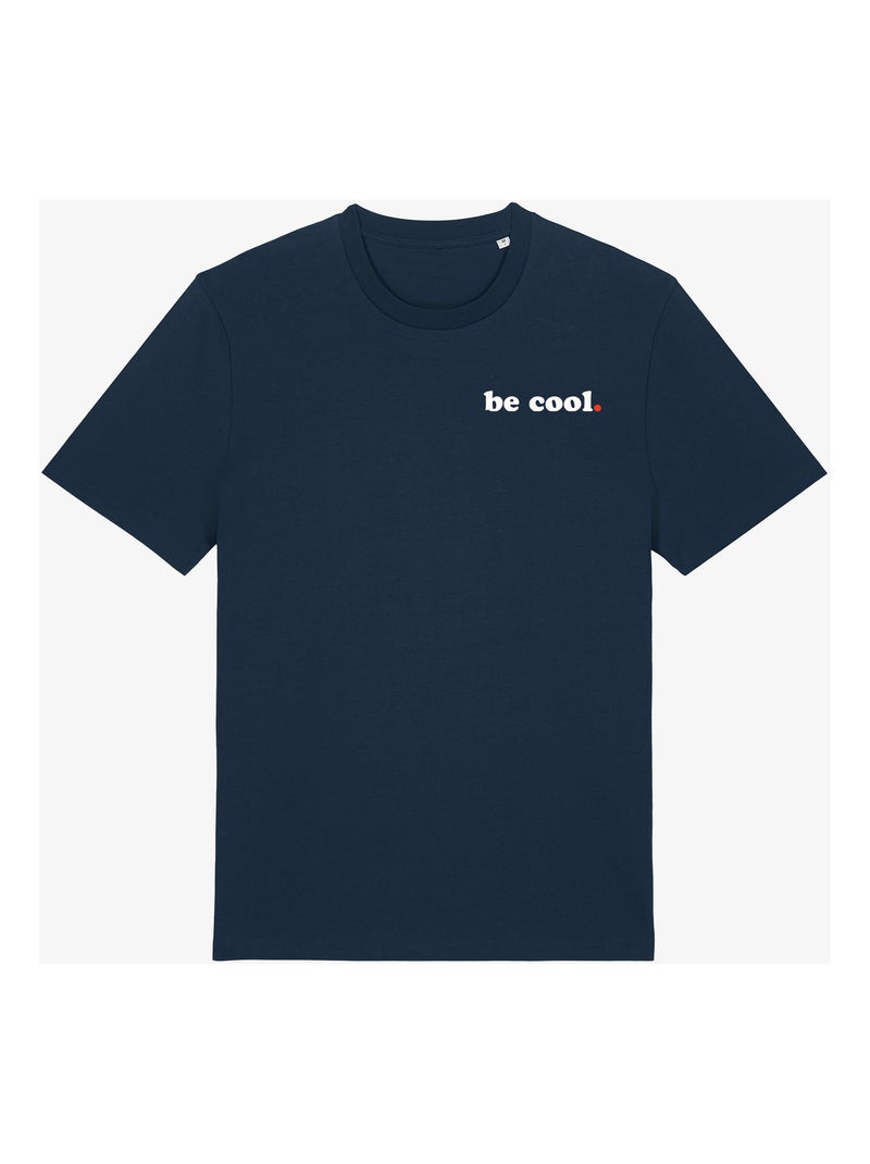 T-shirt Man - BE COOL CŒUR Marineblauw - Kiabi