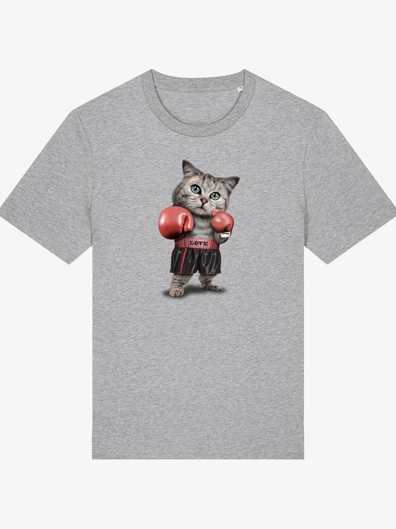 T-shirt Man - BOXING CAT Gemêleerd grijs - Kiabi