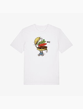 T-shirt man - burger greeting