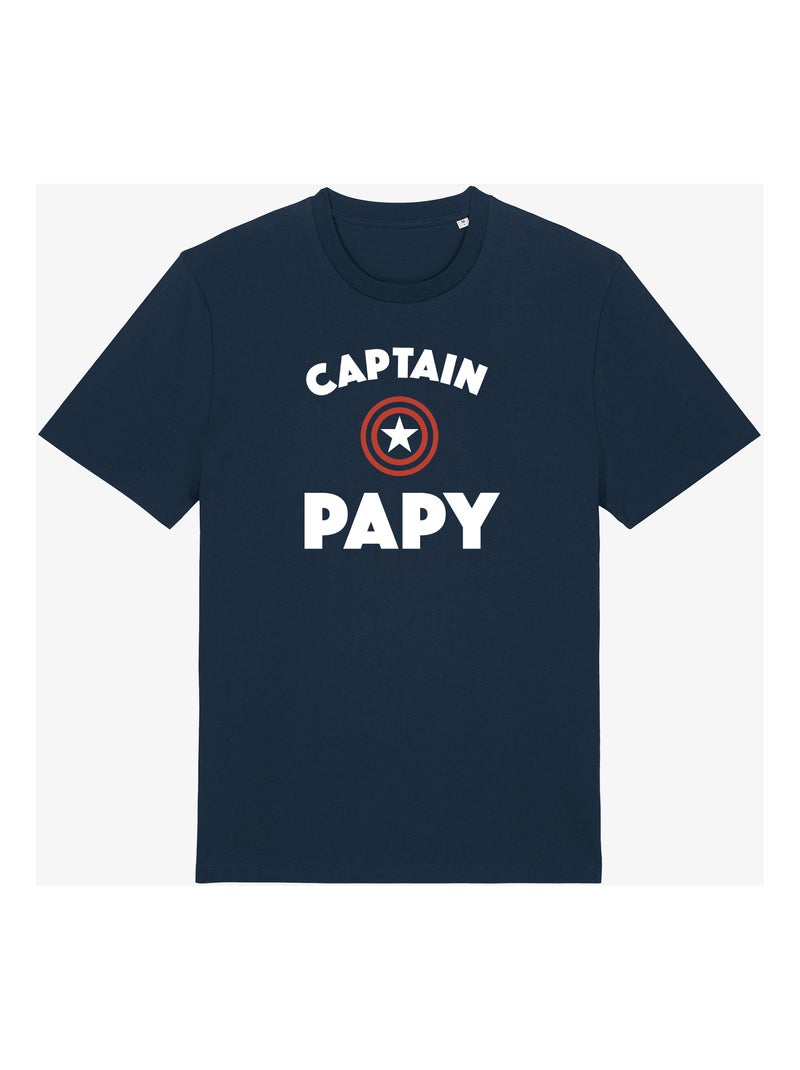 T-shirt Man - CAPTAIN PAPY Marineblauw - Kiabi