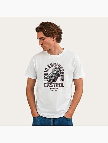 T-shirt Man - CASTROL RETRO MOTORBIKE