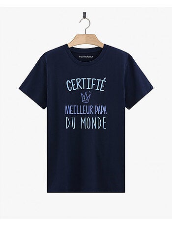T-shirt Man - CERTIFIE MEILLEUR PAPA