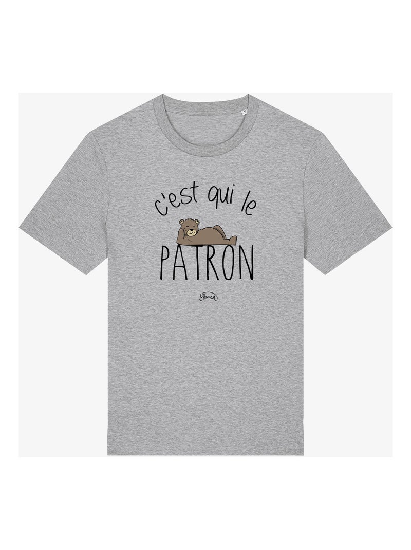 T-shirt Man - C'EST QUI LE PATRON Gemêleerd grijs - Kiabi