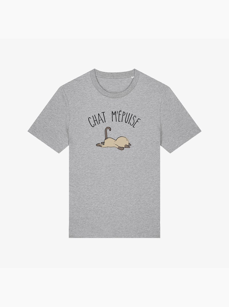 T-shirt Man - CHAT M'EPUISE Gemêleerd grijs - Kiabi