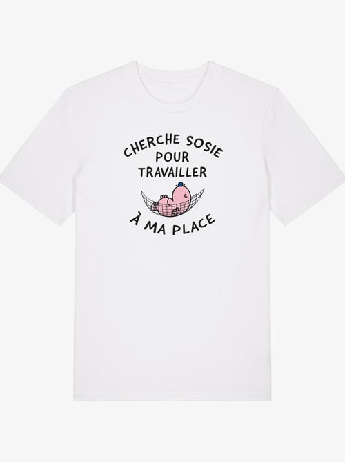 T-shirt Man - CHERCHE SOSIE POUR TRAVAILLER A MA PLACE - Kiabi T-shirt Man - CHERCHE SOSIE POUR TRAVAILLER A MA PLACE - Kiabi