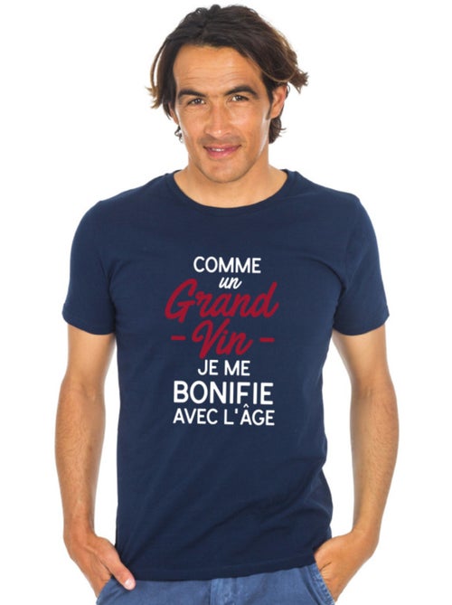 T-shirt Man - COMME UN GRAND VIN JE ME BONIFIE AVEC L'ÂGE WAF - Kiabi T-shirt Man - COMME UN GRAND VIN JE ME BONIFIE AVEC L'ÂGE WAF - Kiabi