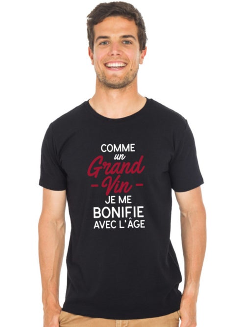 T-shirt Man - COMME UN GRAND VIN JE ME BONIFIE AVEC L'ÂGE WAF - Kiabi T-shirt Man - COMME UN GRAND VIN JE ME BONIFIE AVEC L'ÂGE WAF - Kiabi