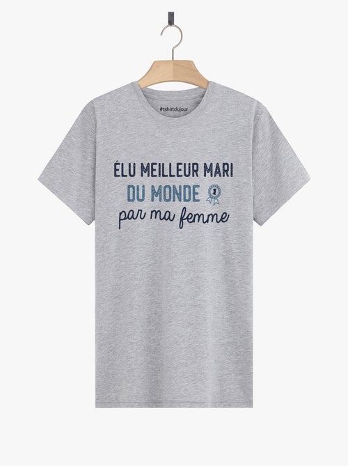 T-shirt Man - ÉLU MEILLEUR MARI DU MONDE - Kiabi