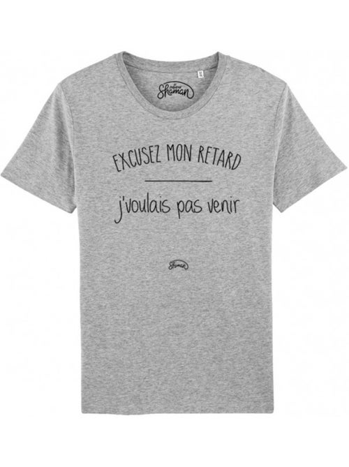 T-shirt Man - EXCUSEZ MON RETARD J'VOULAIS PAS VENIR - Kiabi T-shirt Man - EXCUSEZ MON RETARD J'VOULAIS PAS VENIR - Kiabi