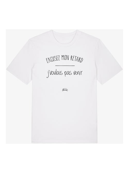 T-shirt Man - EXCUSEZ MON RETARD J'VOULAIS PAS VENIR - Kiabi T-shirt Man - EXCUSEZ MON RETARD J'VOULAIS PAS VENIR - Kiabi