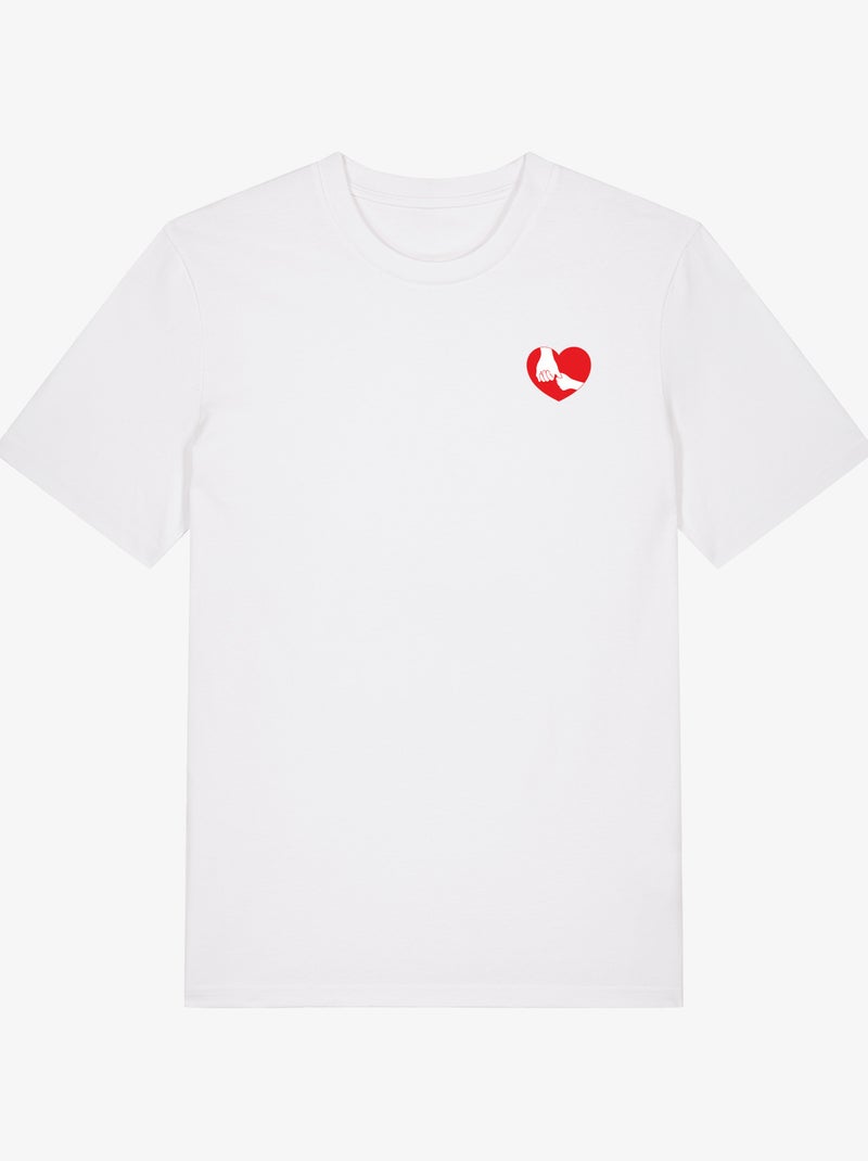 T-shirt Man - FAMILLE CŒUR Wit - Kiabi