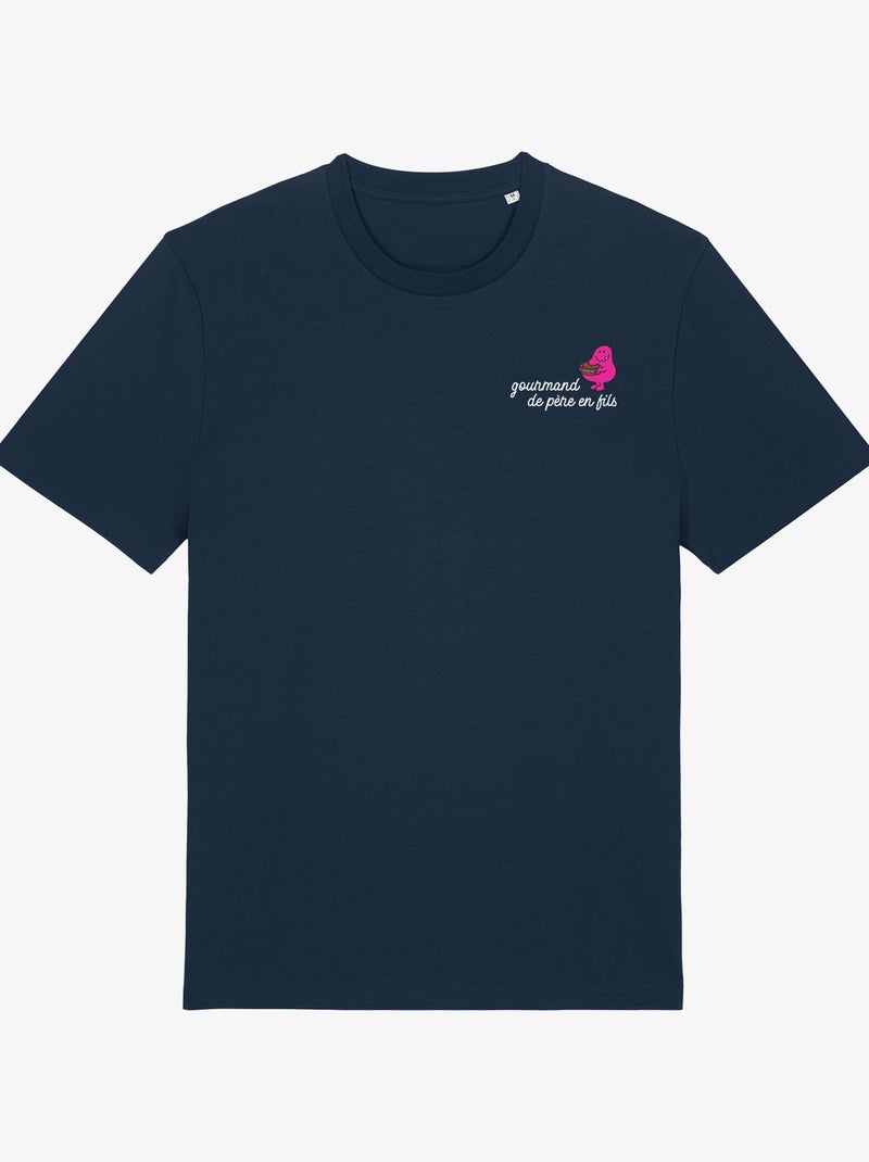 T-shirt Man - GOURMAND DE PERE EN FILS COEUR Marineblauw - Kiabi