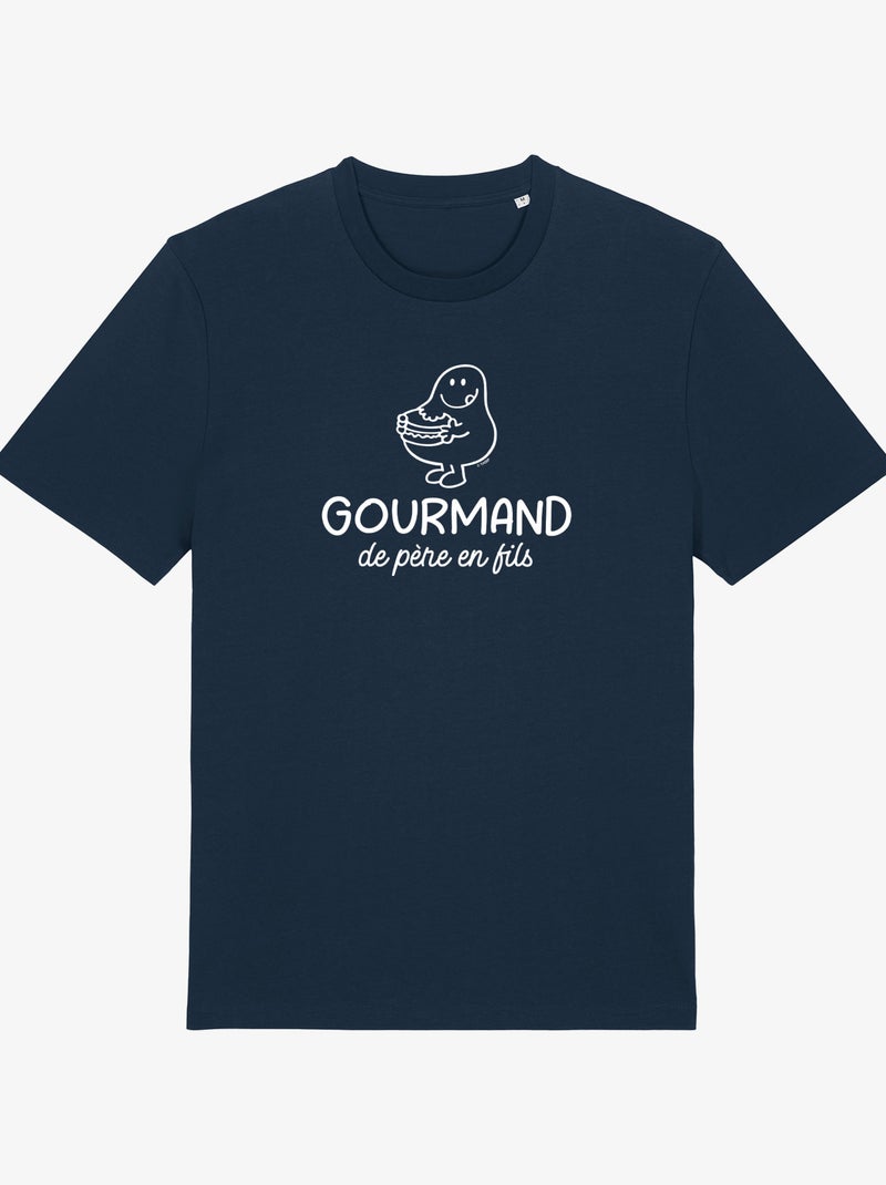 T-shirt Man - GOURMAND DE PERE EN FILS Marineblauw - Kiabi