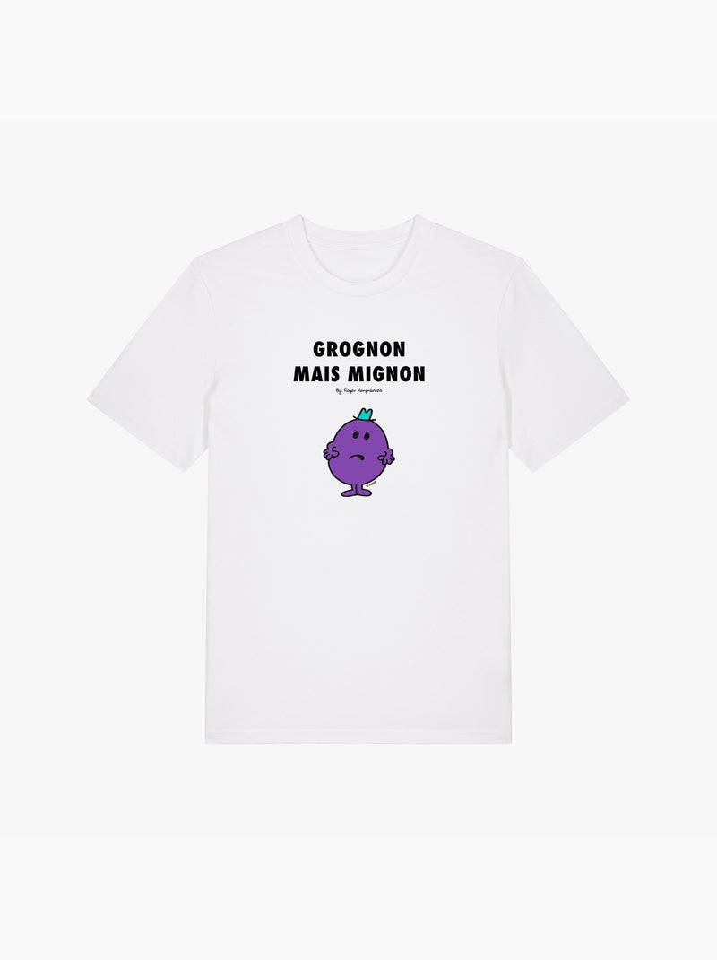 T-shirt Man - GROGNON MAIS MIGNON 2 Wit - Kiabi