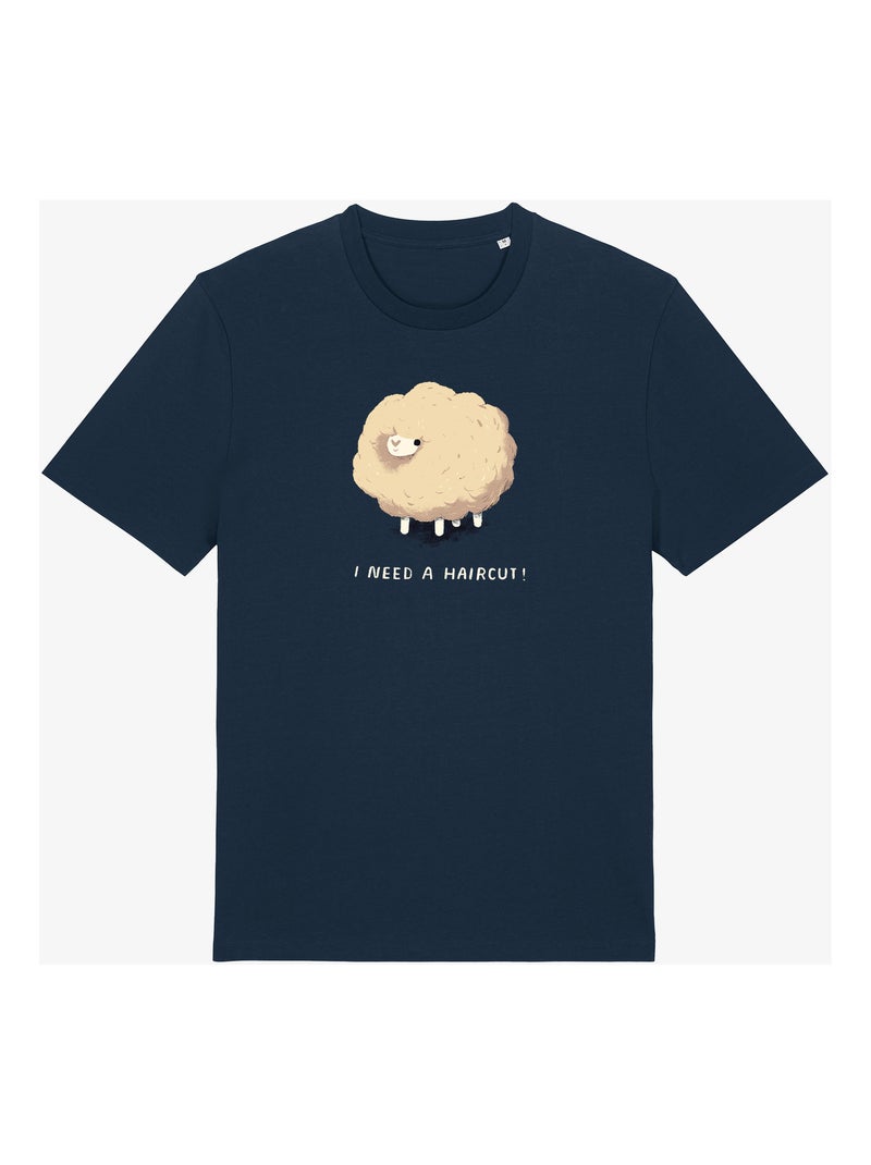 T-shirt Man - HAIRCUT SHEEP Marineblauw - Kiabi