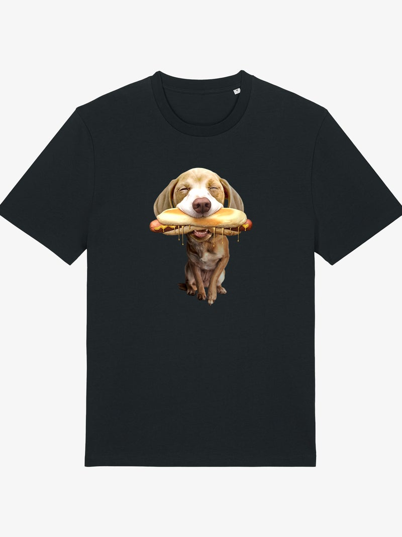 T-shirt Man - HOT DOG Zwart - Kiabi