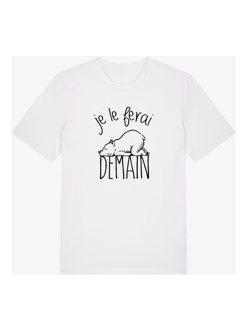 T-shirt Man - JE LE FERAI DEMAIN Wit - Kiabi