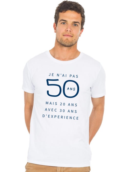 T-shirt Man - JE N'AI PAS 50 ANS MAIS 20 ANS AVEC 30 ANS D'EXPERIENCE WAF - Kiabi T-shirt Man - JE N'AI PAS 50 ANS MAIS 20 ANS AVEC 30 ANS D'EXPERIENCE WAF - Kiabi