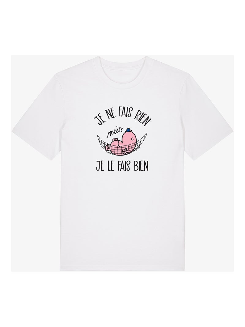 T-shirt Man - JE NE FAIS RIEN MAIS JE LE FAIS BIEN Wit - Kiabi