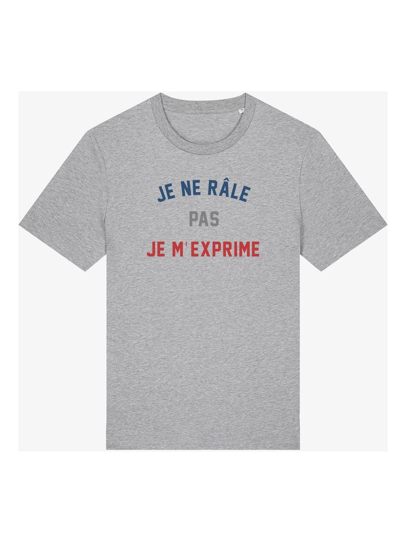T-shirt Man - JE NE RÂLE PAS JE M'EXPRIME Gemêleerd grijs - Kiabi
