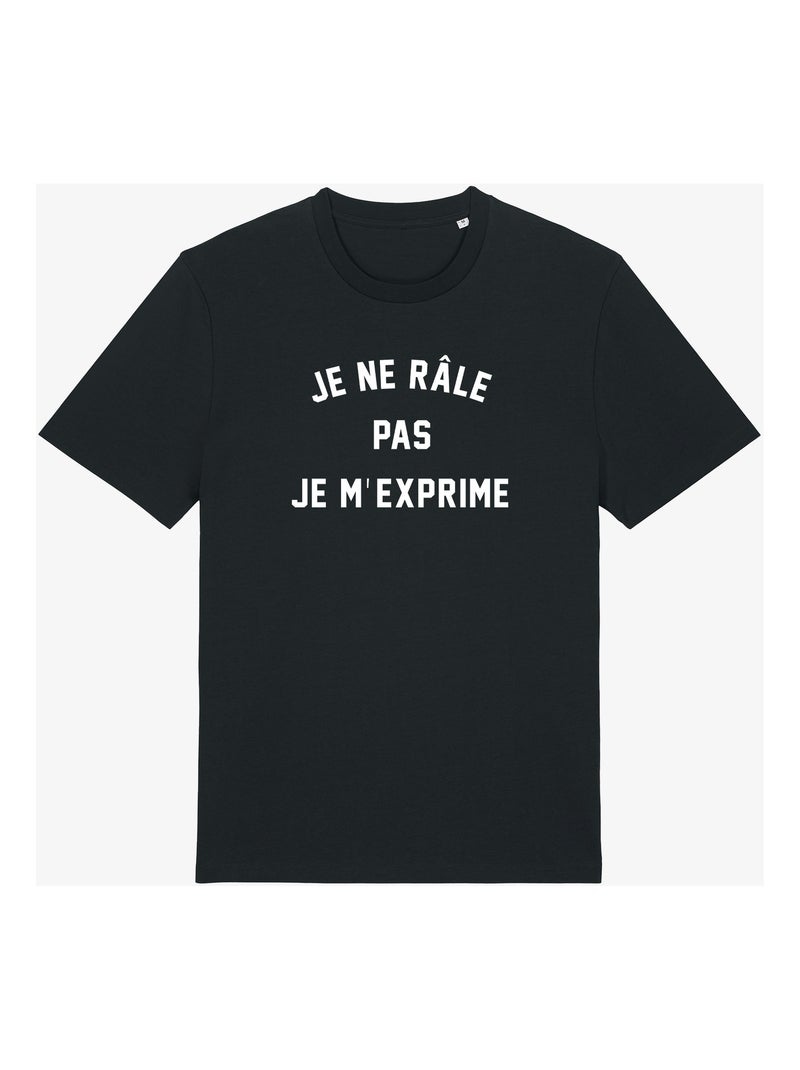T-shirt Man - JE NE RÂLE PAS JE M'EXPRIME Zwart - Kiabi
