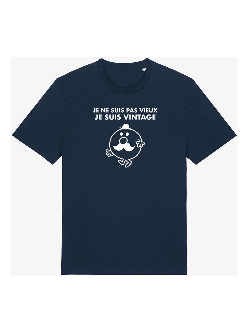 T-shirt Man - JE NE SUIS PAS VIEUX JE SUIS VINTAGE Marineblauw - Kiabi